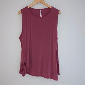 Fabletics Alia Tied Tank Soft Jersey Fabric Sleeveless Pull Over Size L